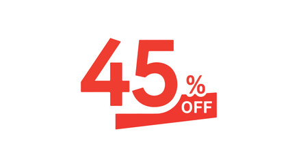 Fototapeta premium Promotional Illustration of Forty-Five Percent Off, A Significant Discount Incentive For Shoppers and Buyers