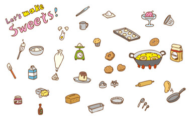 お菓子作りイラスト（カラー）