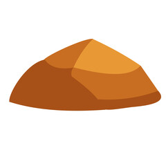 Geometric brown desert mound with sharp facets, adding bold structure to adventure, fantasy, or eco-themed visual projects.
