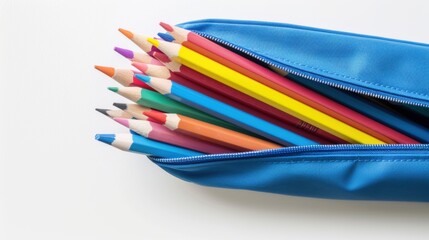 White Background Stationery Set for Students: Showcasing Practical, Colorful, and Organized School Supplies – Including Notebooks, Pens, Pencils, and Binders, Ideal Visuals for Back-to-School E-Commer
