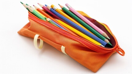 White Background Stationery Set for Students: Showcasing Practical, Colorful, and Organized School Supplies – Including Notebooks, Pens, Pencils, and Binders, Ideal Visuals for Back-to-School E-Commer