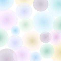 Dreamy Transparent Pastel Polka Dot Pattern for Winter (SVG)