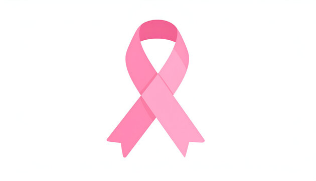 Pink Ribbon Symbol for Breast Cancer Awareness and Support. - Powered by Adobe