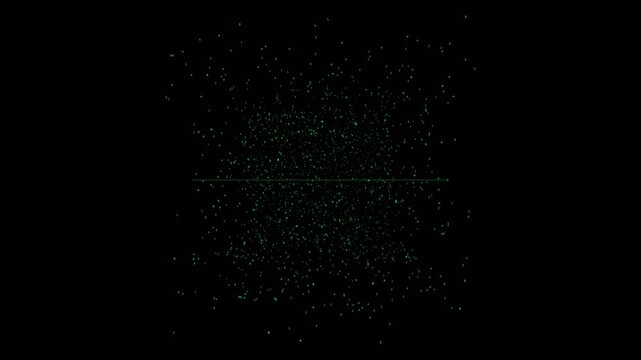 Green Digital Data Stream Tunnel Animation