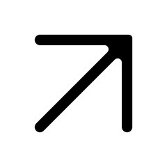 Simple Up-Right Directional Arrow Icon