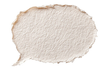 Handmade Torn Paper Speech Bubble Text Balloon Isolated on transparent background Remove png, Clipping Path, pen tool