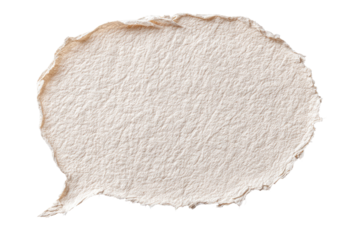 Handmade Torn Paper Speech Bubble Text Balloon Isolated on transparent background Remove png, Clipping Path, pen tool