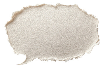 Handmade Torn Paper Speech Bubble Text Balloon Isolated on transparent background Remove png, Clipping Path, pen tool