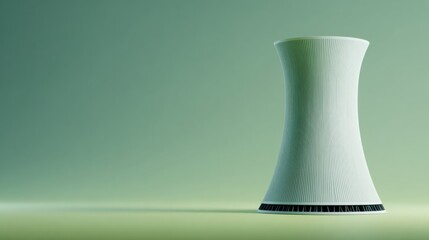 Innovative cooling tower design industrial setting 3d rendering minimalistic style close-up view eco-friendly concept