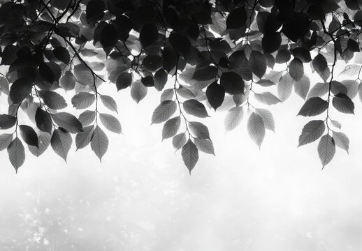 Canopy of leaves against a bright, diffused sky background