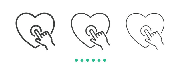 Click like icon. Thin line icon vector
