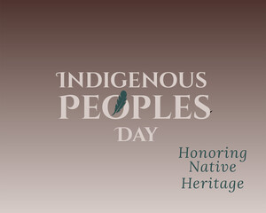 Indigenous Peoples Day minimalist native heritage art