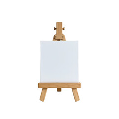 Blank Canvas on Wooden Easel Ready for Artistic Expression