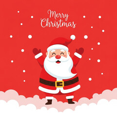 santa claus with christmas tree. santa claus vector illustration. Merry Christmas vector. Merry Christmas wishes with Santa Claus. Santa Claus wishing merry Christmas. Red merry Christmas vector