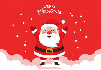 santa claus vector illustration. Merry Christmas vector. Merry Christmas wishes with Santa Claus. Santa Claus wishing merry Christmas. Red merry Christmas vector 