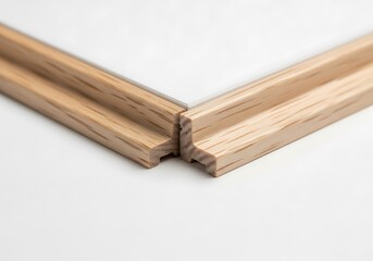 Minimalist wooden frame, showcasing carpentry precision and elegant design