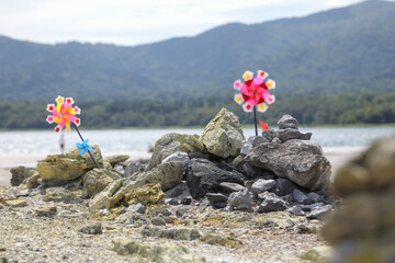 自然の中の風車