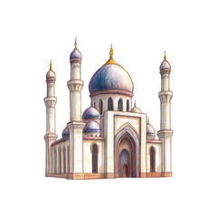 mosque hand drawn illustration