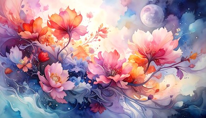 Abstract Floral Dreamscape.