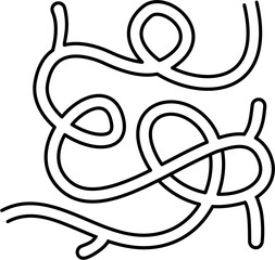 Abstract Doodle Maze Path Game, Line Maze for Kids, Fun Maze Activity