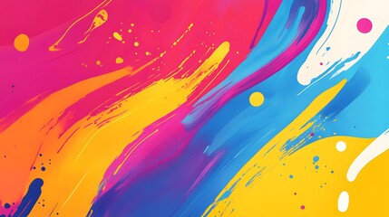 abstract artwork showcases vibrant mix of colors brushstrokes with dynamic energy for expressive creative artistic composition concept