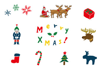 set of Xmas illustrations / vector 