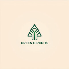 Abstract logo featuring a tree-like shape formed from circuit board lines, with the text "GREEN CIRCUITS" below.