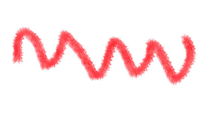 Vibrant red spiral waveform abstract light streak motion blur glowing energy abstract background digital art isolated on transparent background