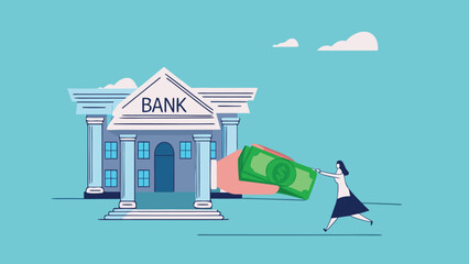 business loan, Bank offer money loans for business capital with an agreement, restore business financial stability using bank loans, business owner receives capital loan from the bank

