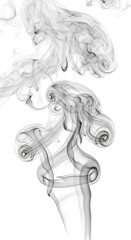 Fototapeta premium Ethereal Smoke Plumes - A Delicate Dance of Light and Shadow.
