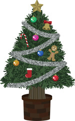 Real fir Christmas tree.
Merry Christmas, pipe cleaner, white background, transparent / リアルなもみの木のクリスマスツリー メリークリスマス 白背景 透過