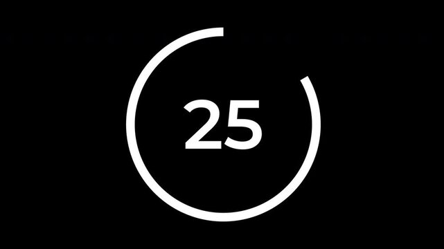 30 second countdown glitch, ideal for design projects needing numerical elements with a modern touch.
