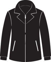  Fashion Autumn Jacket Silhouette Vector Illustration