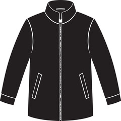  Fashion Autumn Jacket Silhouette Vector Illustration