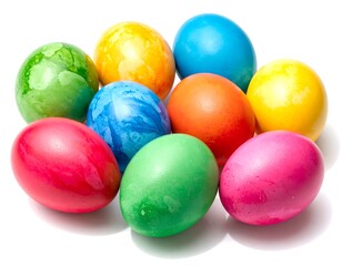 Obraz premium Colorful Easter Eggs Clustered Together.