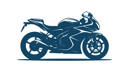 Fototapeta premium Sleek blue sport motorcycle graphic icon with dynamic lines perfect for automotive themes