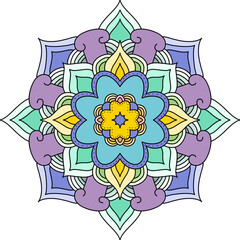 illustration of a flower mandala