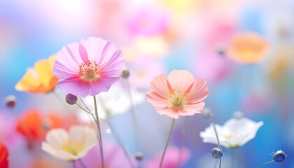 Colorful Blossoms in Soft Focus.