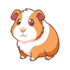 Cute Guinea Pig Looking Forward
