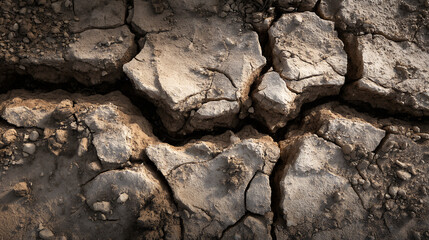 Fototapeta premium Cracked Dry Soil Texture