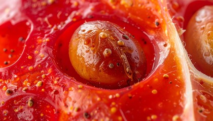 Close Up of Red Sauce Pizza Topping.