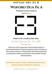 Adinkra Symbol Woforo Dua Pa A: Wisdom, Good Choices