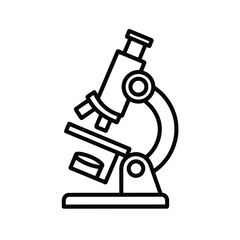 Simple outline illustration of a scientific microscope