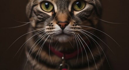 Intense Gaze - A Tabby Cats Focused Portrait.