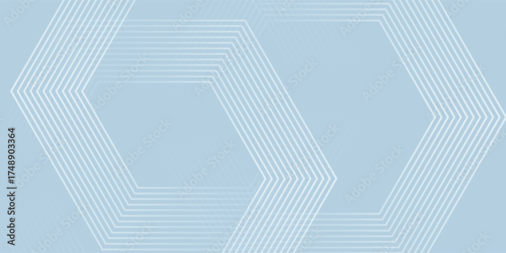 Wall mural abstract hexagon lines on gray background. geometric stripe line art design vector eps10