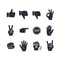 Diverse Hand Gestures - A Collection of Symbolic Communication.