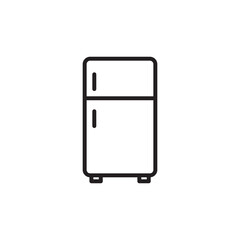 Minimalist Outline Refrigerator Appliance Icon for Kitchen Home Interior Design