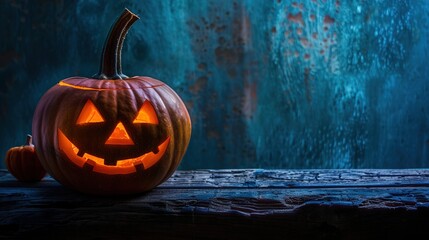 Warm & Festive High-Resolution Jack-o'-lantern Halloween Background – Perfect for Halloween Party Invitations, Home Decor Prints, Social Media Covers (Instagram, Facebook, Xiaohongshu) & E-Commerce 