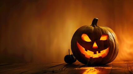 Warm & Festive High-Resolution Jack-o'-lantern Halloween Background – Perfect for Halloween Party Invitations, Home Decor Prints, Social Media Covers (Instagram, Facebook, Xiaohongshu) & E-Commerce 