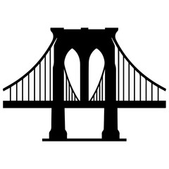 Brooklyn Bridge icon with transparent background

